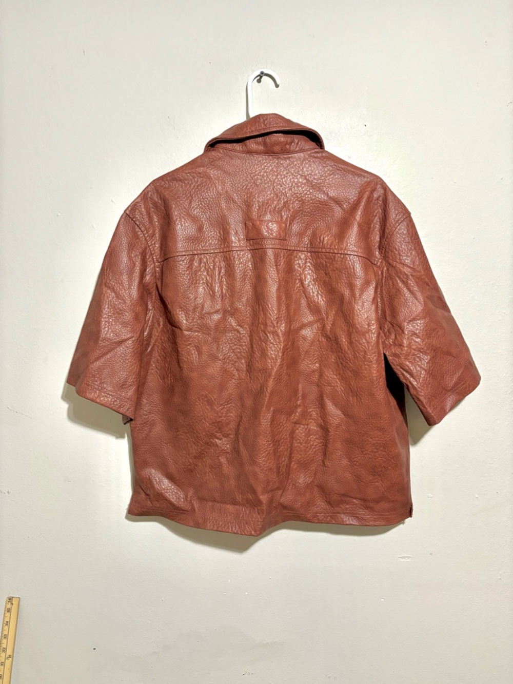NWT Zara Men’s Brown Faux Leather Zip Up Jacket Size Large - Picture 5 of 5